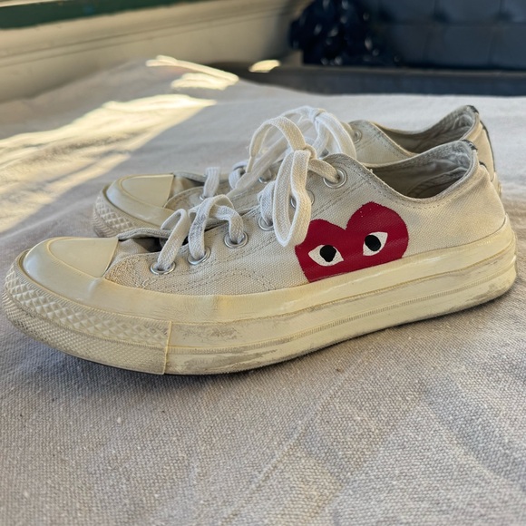 Converse x Comme des Garçons PLAY Chuck 70 Low Milk Colorway Size Size 7 Womens - Picture 6 of 8